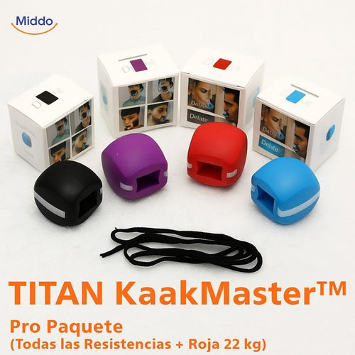 Entrenador de mandíbula KaakMaster™ Pro: la mejor opción para una mandíbula firme y masculina-PAQUETE X 4 - Variación  DE kg