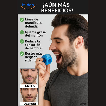 Entrenador de mandíbula KaakMaster™ Pro: la mejor opción para una mandíbula firme y masculina-PAQUETE X 4 - Variación  DE kg
