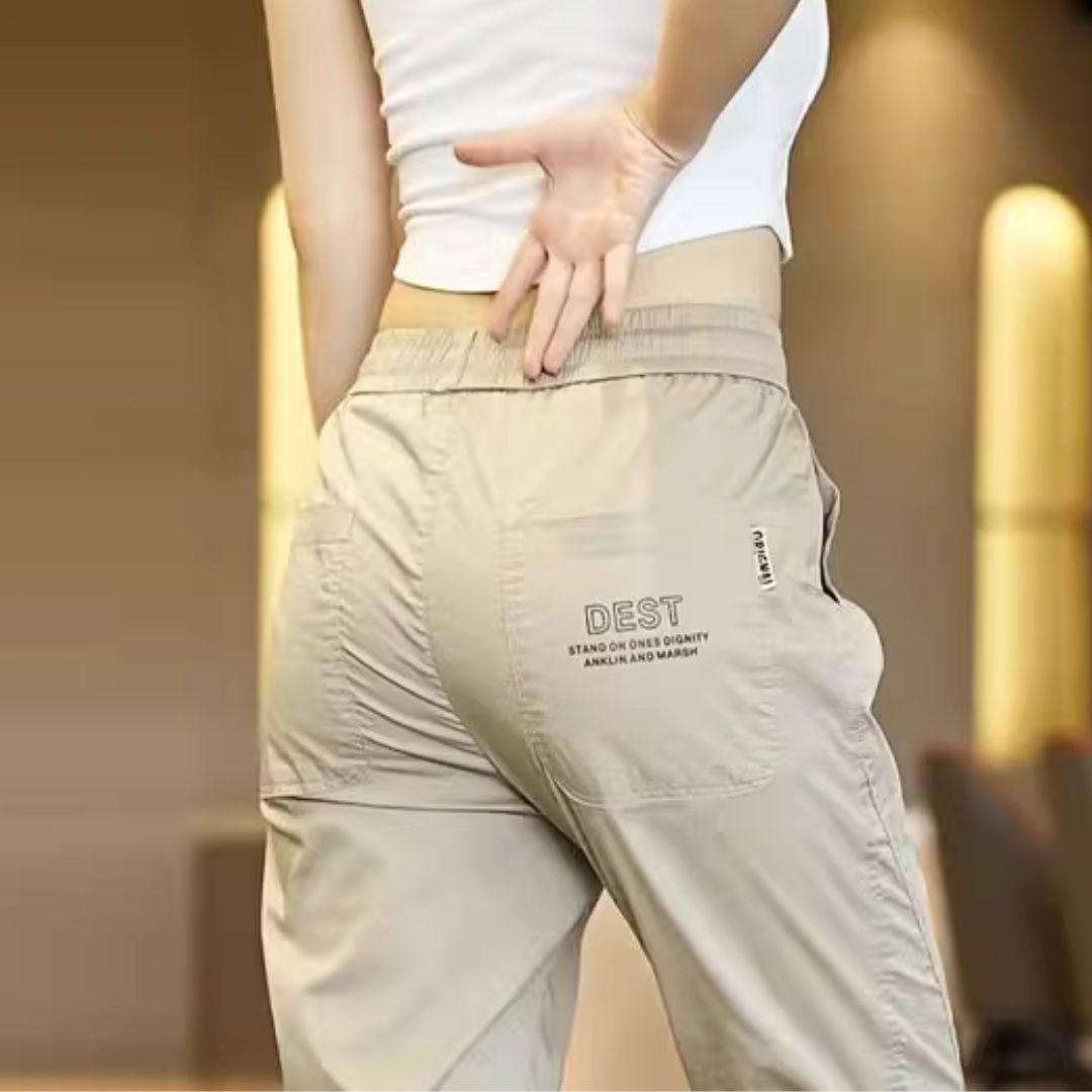 Pantalón Cargo Estilo Deportivo, Elástico de secado Rápido, Impermeable, Ajuste Cómodo con 35% de Descuento