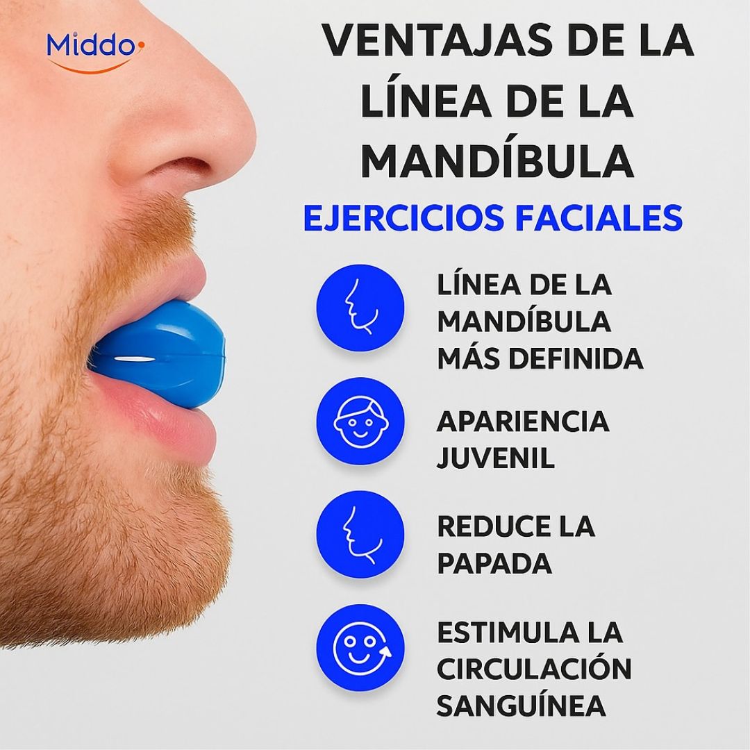 Entrenador de mandíbula KaakMaster™ Pro: la mejor opción para una mandíbula firme y masculina-PAQUETE X 4 - Variación  DE kg