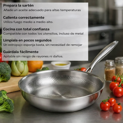 TitaneX® - Sartén con mango extraíble Oferta del año - Paga 1 Lleva 3-si son 3 con 50% Descuento